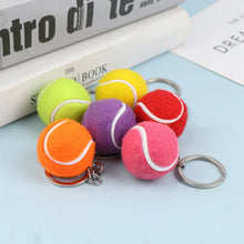Tennis Ball Metal Keychain