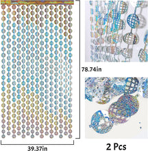 Disco Party Decorations Silver Foil Fringe Curtains