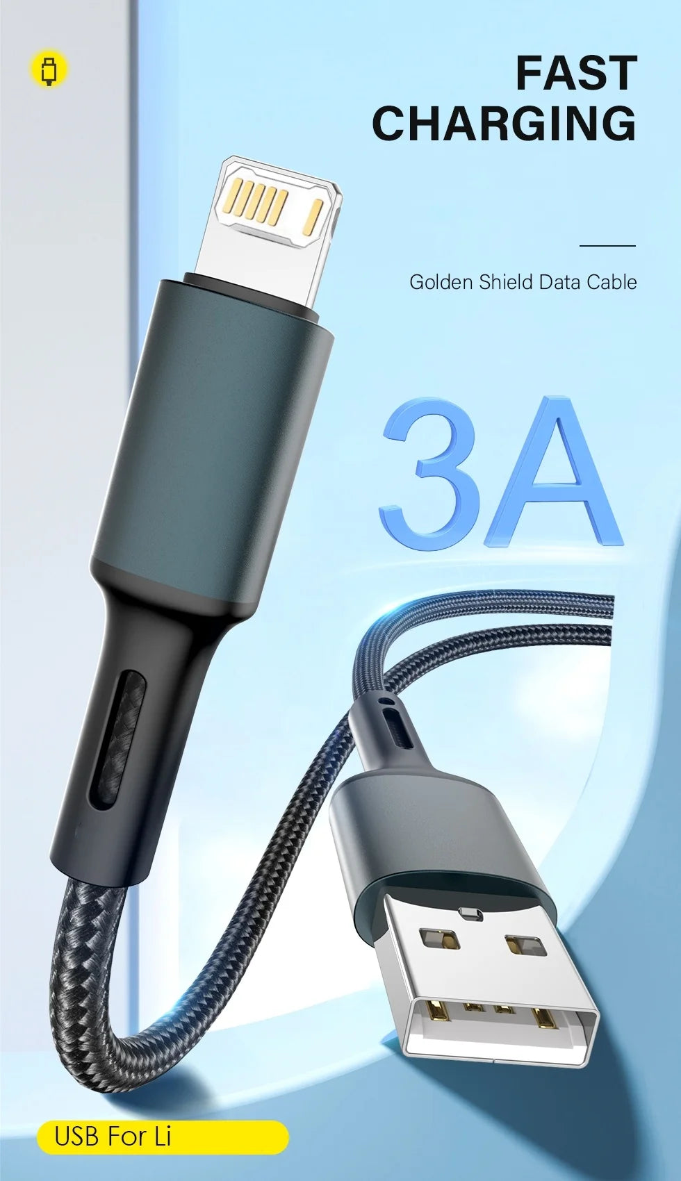 10-Pack Nylon Braided Fast Charging Cable for iPhone 14 13 12 11 Pro Max Mini XS XR X 8 7 6