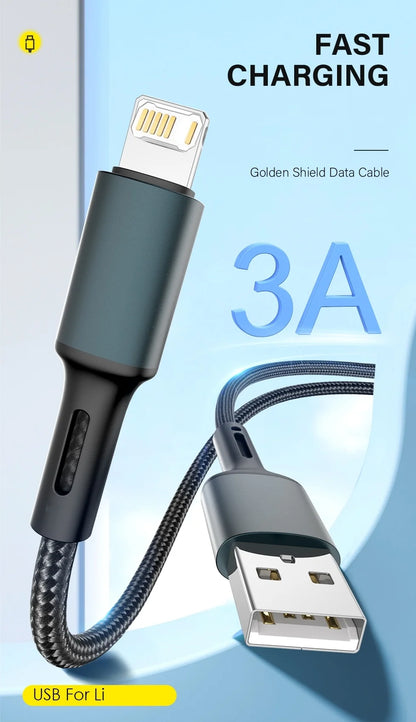10-Pack Nylon Braided Fast Charging Cable for iPhone 14 13 12 11 Pro Max Mini XS XR X 8 7 6