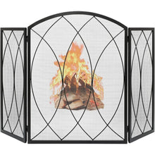 3 Panel Foldable Fireplace Screen 48" W x 29.5" H