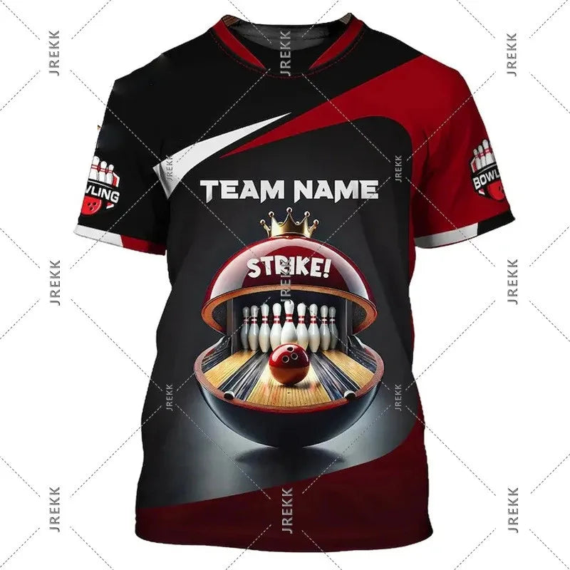 Men's Custom Name Bowling T-Shirt