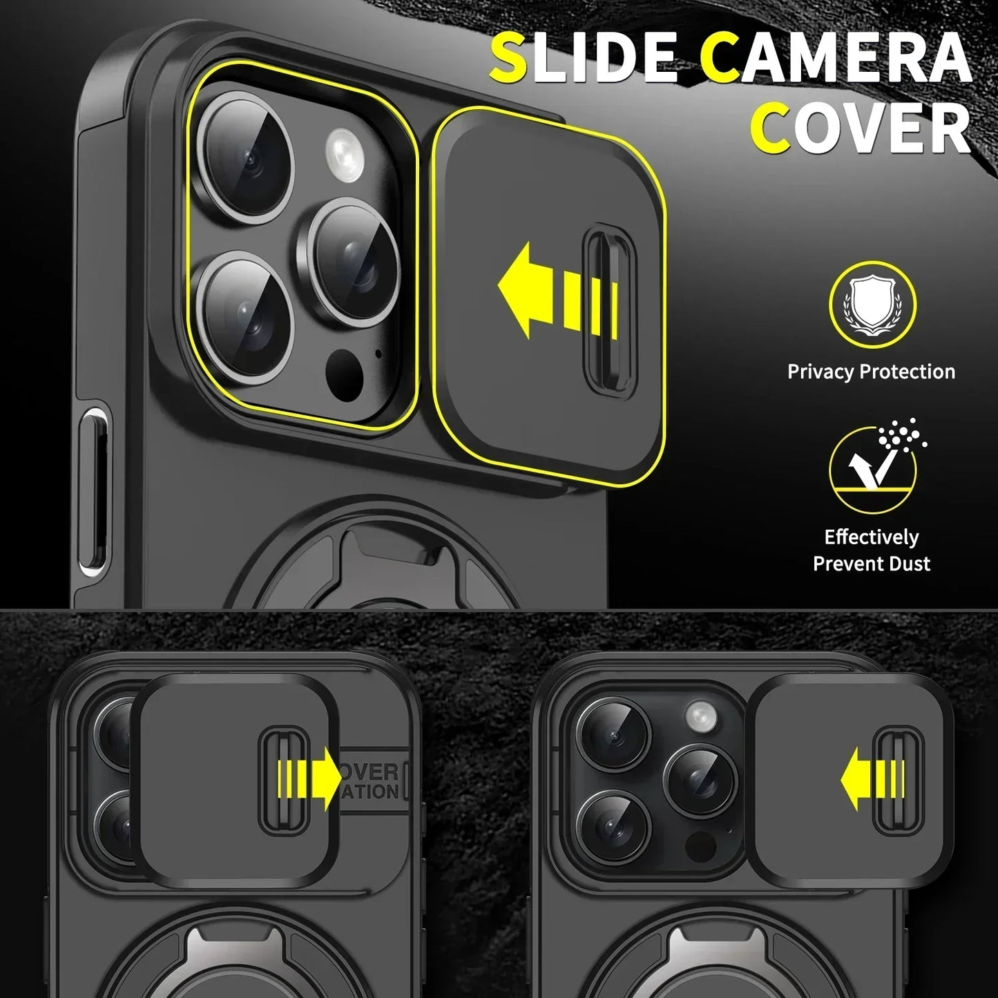 Heavy-Duty Magnetic Bracket Case For iPhone