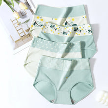 High Waist 4Pcs Cotton Panties