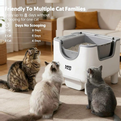 2026 NestPawly M07 Open-Top Self-Cleaning Automatic Cat Litter Box