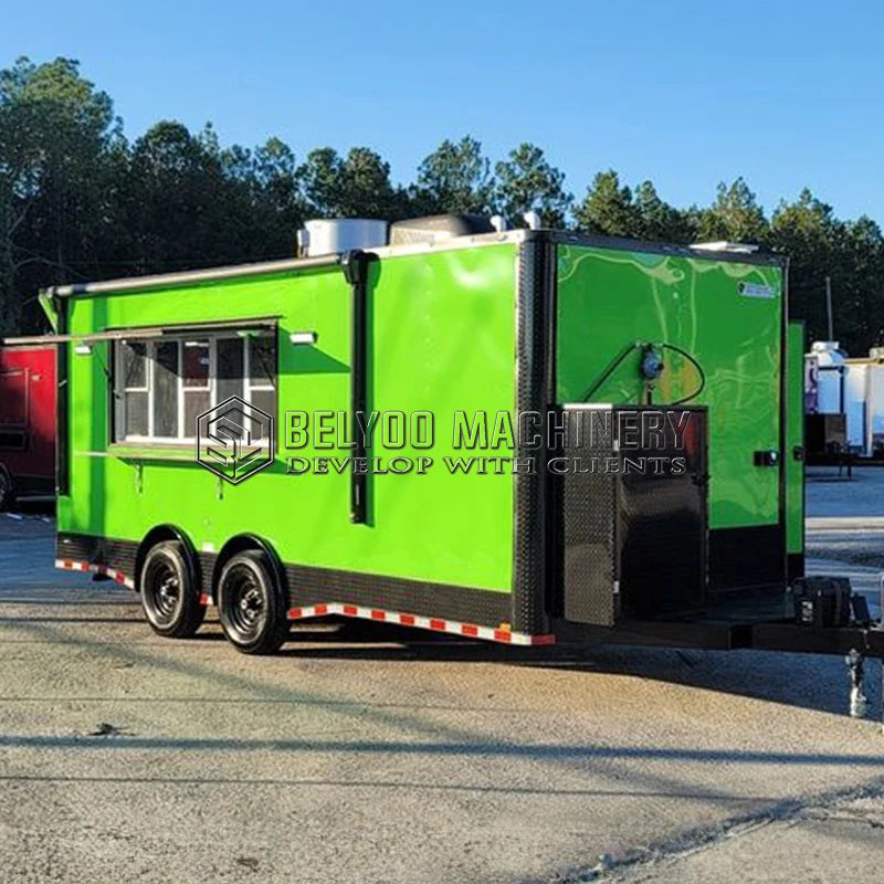 Food Trailer With Cooking Equipment Taco Bbq Mobile Food Cart for Sale Europe