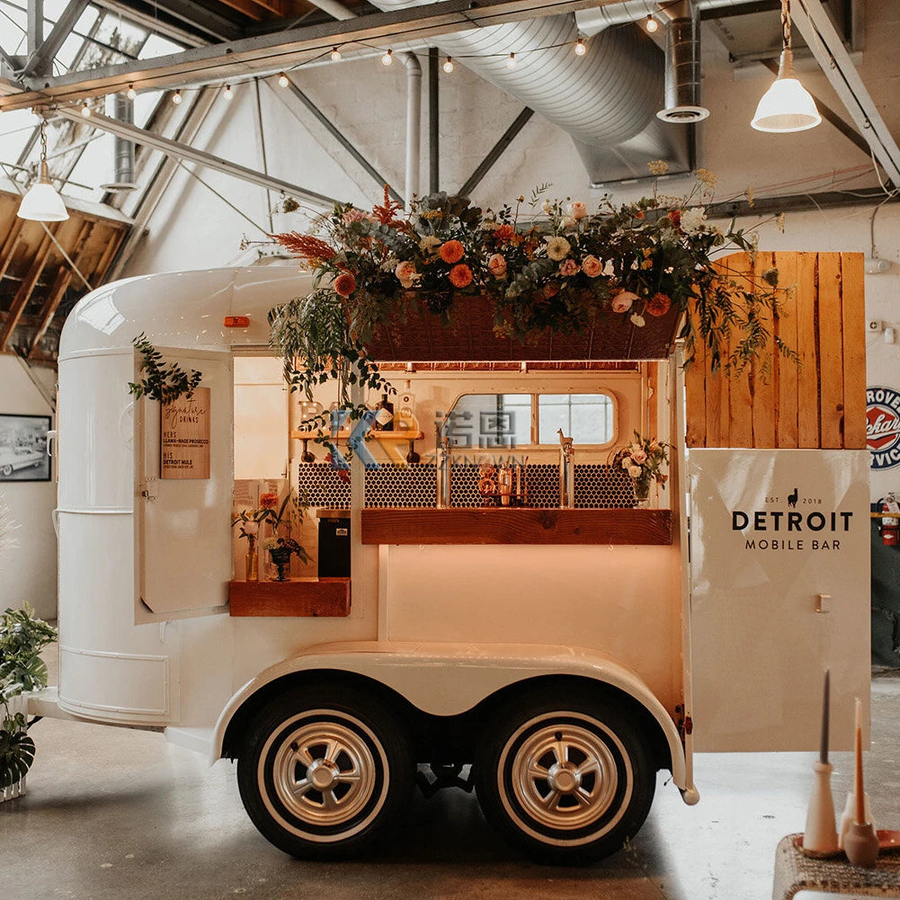 Mobile Coffee Food Trailer Fully Equipped Street Vending Shop
