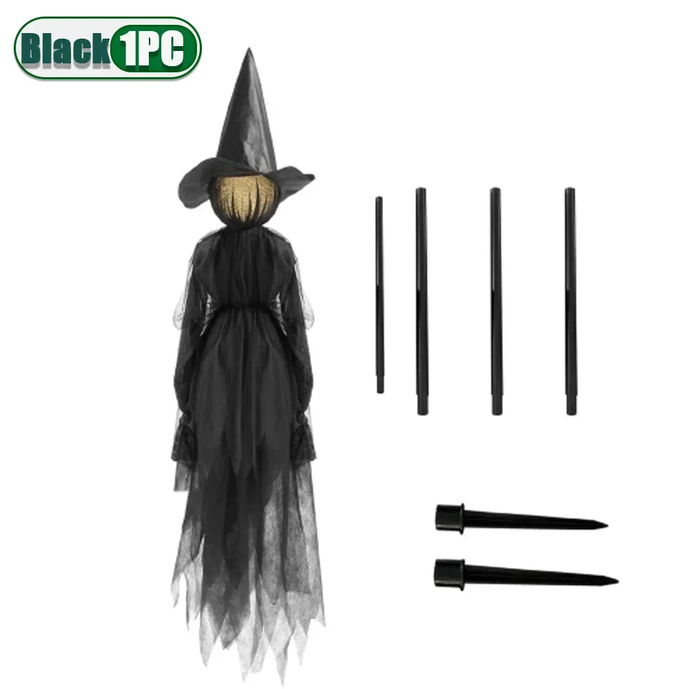 3PCS Halloween Light Up Hand-Holding Witches, Sound-Activated Glow Decorations
