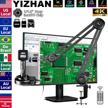 YIZHAN 4K Digital Microscope with Software and IMX678/IMX415 CMOS Sensor