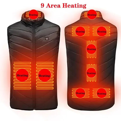 Men's Electric Heated Winter Vest Jacket (17 Heating Zones)