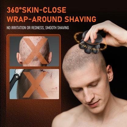 MAXGROOM 7D Electric Waterproof Head Shaver Beard Trimmer