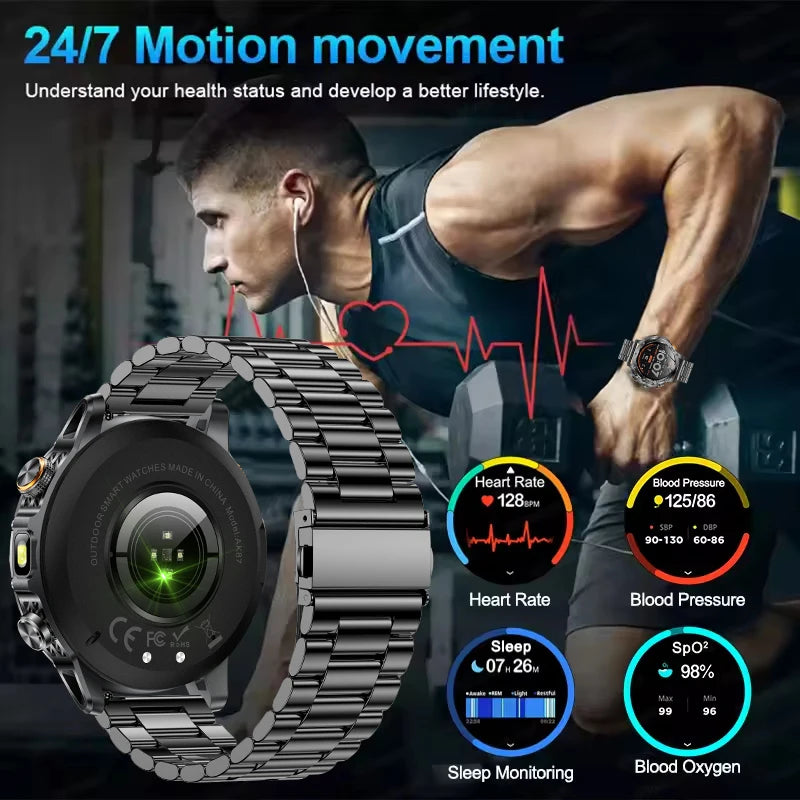 Military Smart Watch 1000Mah Battery