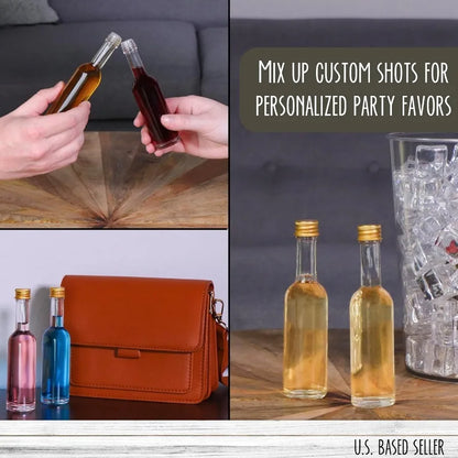 30pcs Empty Mini Liquor Bottles
