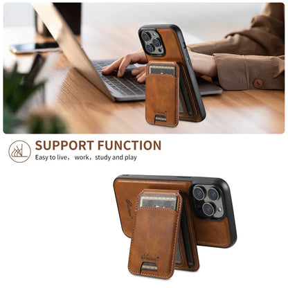 2-in-1 Detachable Magnetic MagSafe Wallet Leather Phone Case for iPhone