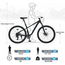8 Speeds MTB Steel Frame Front Suspension Fork Disc Brake Bicycle