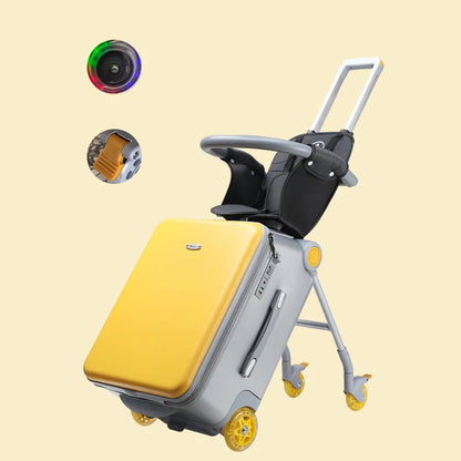 Luggage with Spinner Wheels with Child Seat Design