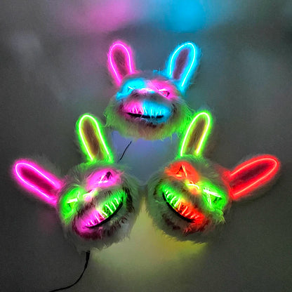 Novelty LED Bloody Furry Bunny Rabbit Bear Mask