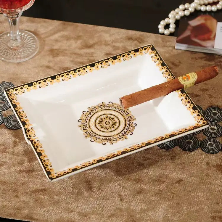 European Style Luxury Ceramic Cigar Ashtray