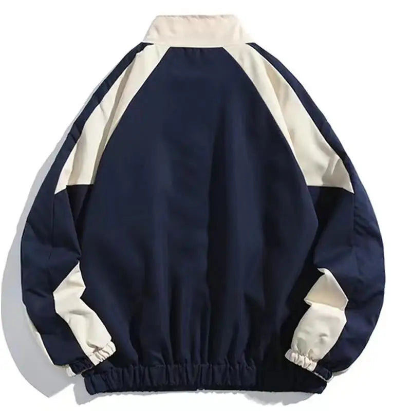 Men’s Korean Casual Lightweight Stand Collar Jacket – Spring/Autumn Windbreaker Coat