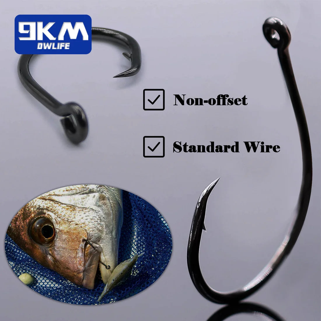9KM Inline Wide Gap Circle Hooks Set