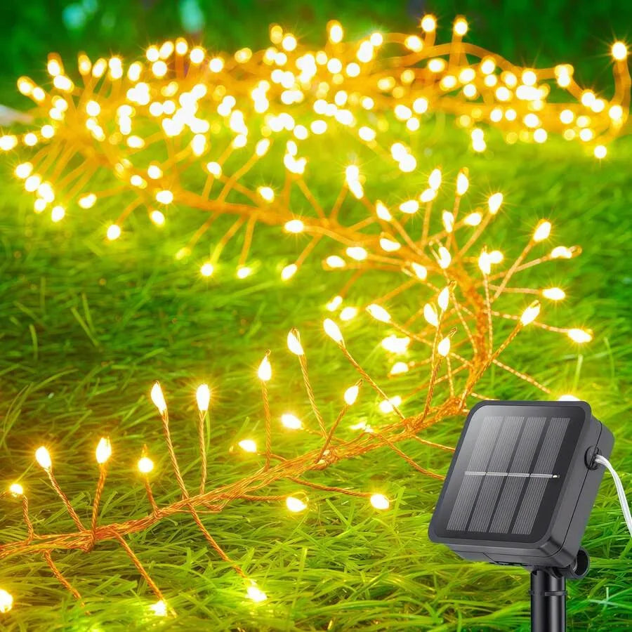 Solar LED Firecracker String Fairy Lights