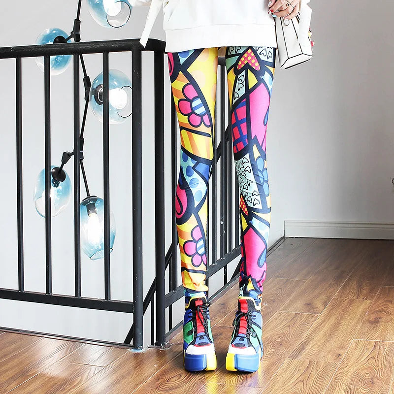Casual and Colorful Leg Warmer Leggings