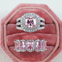 Gorgeous 2Pcs Set Brilliant Zirconia Rings