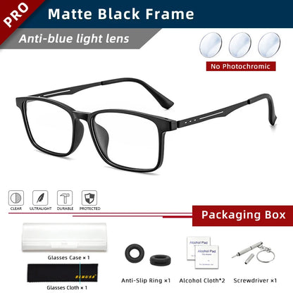 Ultra-Light Titanium Photochromic Multifocal Reading Glasses