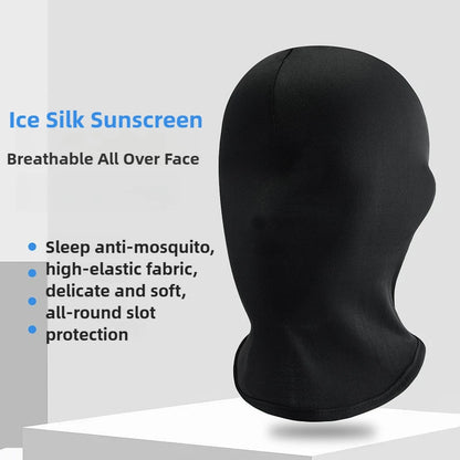 Breathable Pure Black Full Face & Exposed Eyes Cosplay Mask