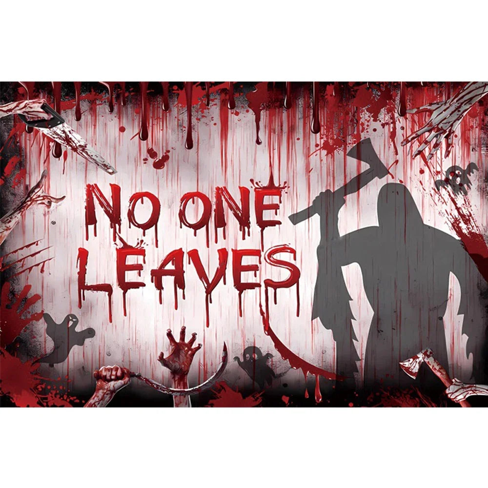 Scary Bloody Halloween Backdrop for Horror Photo Studio Props