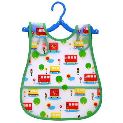 Cartoon Pattern Waterproof Feeding Bibs