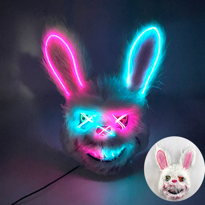 Novelty LED Bloody Furry Bunny Rabbit Bear Mask