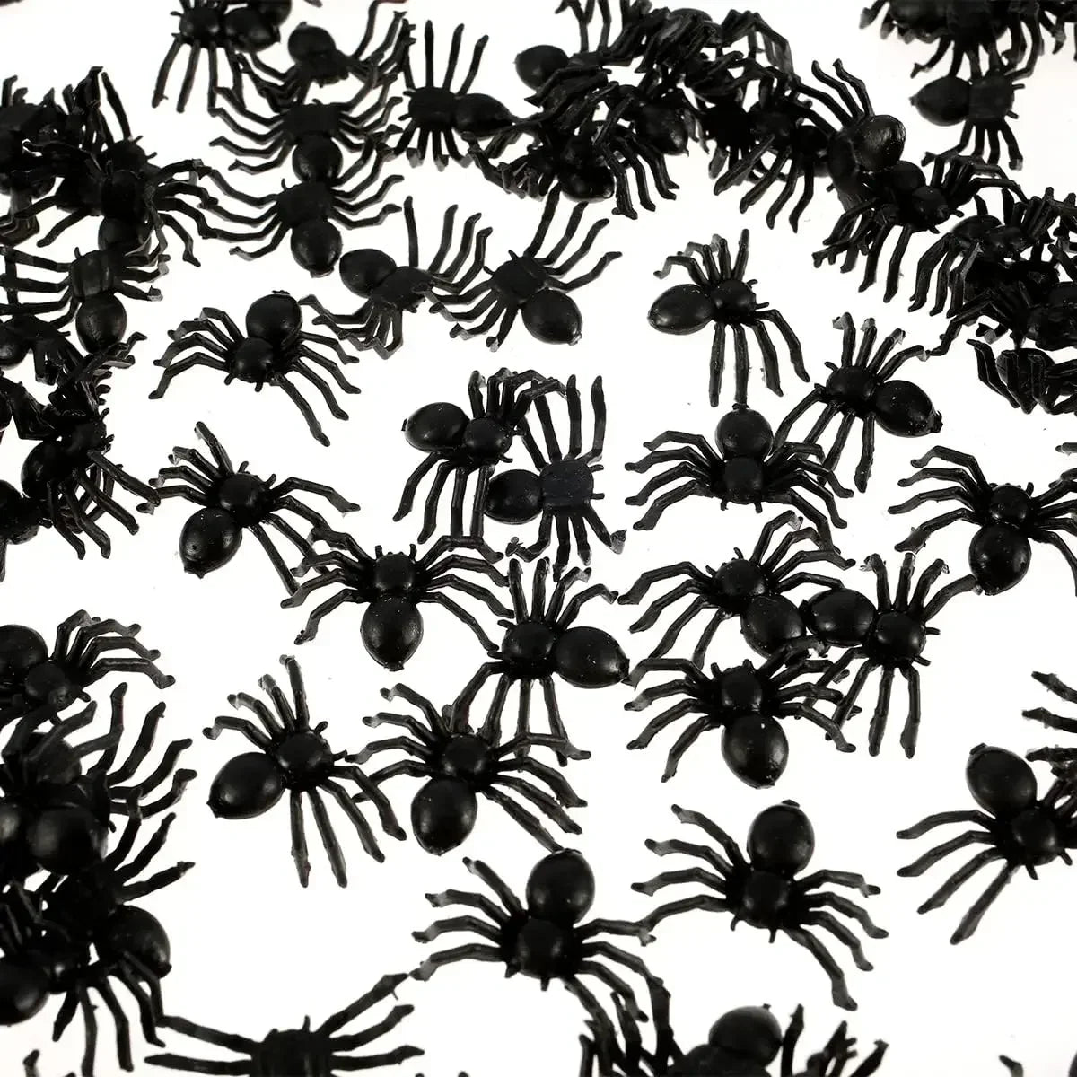 Mini Black Plastic Fake Spiders