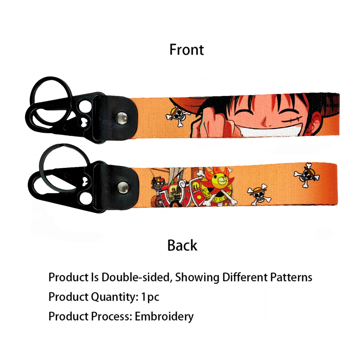 One Piece Anime Eagle Beak Keychain Lanyard & Badge Holder