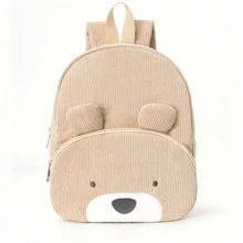Cartoon Bear Corduroy Embroidered Backpack