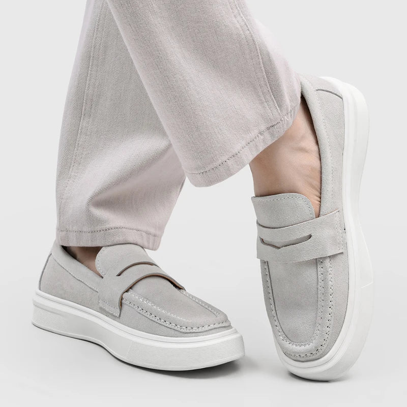 DIMANYU Men's Genuine Leather Slip-On Loafers
