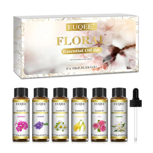EUQEE 6 Bottles 10ml Pure Natural Essential Oils