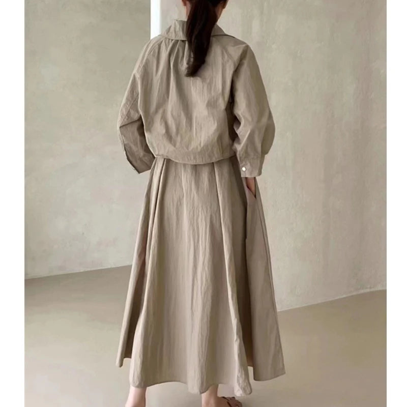 REALEFT Women's 2-Piece Short Jacket & Tank Dress Set