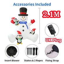 7FT Christmas Inflatable Sitting Decoration with LED Lights