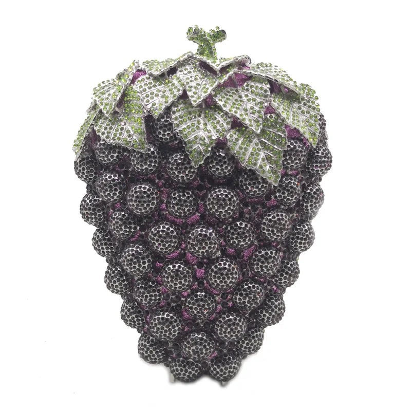Grape Crystal Purple Designer Handbags
