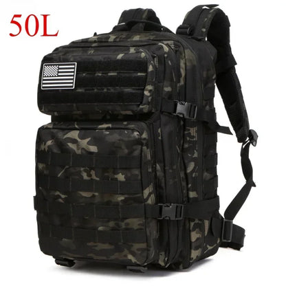 25L/50L Tactical Molle Backpack for Hiking, Camping & Outdoor Travel