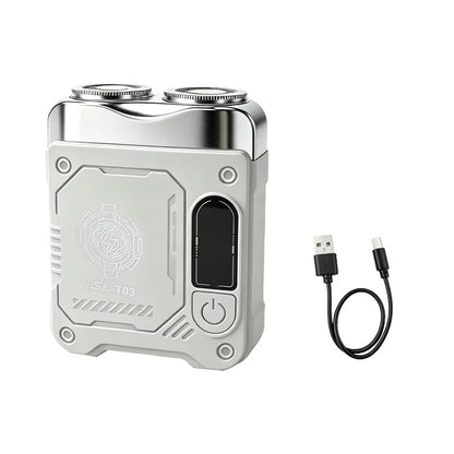 Portable Mini Electric Shaver – Rechargeable Cordless Dual-Blade Razor with Digital Display