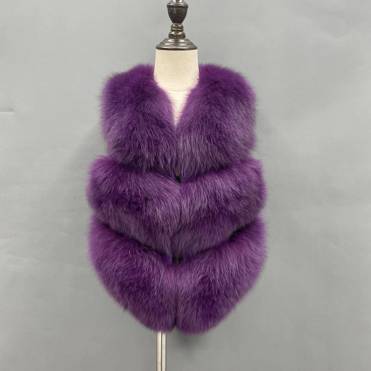 Girls' Genuine Fox Fur Vest - High-End Winter Gilet