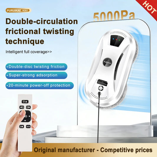 PuRuiKai 5600Pa Automatic Window Cleaning Robot with Remote Control