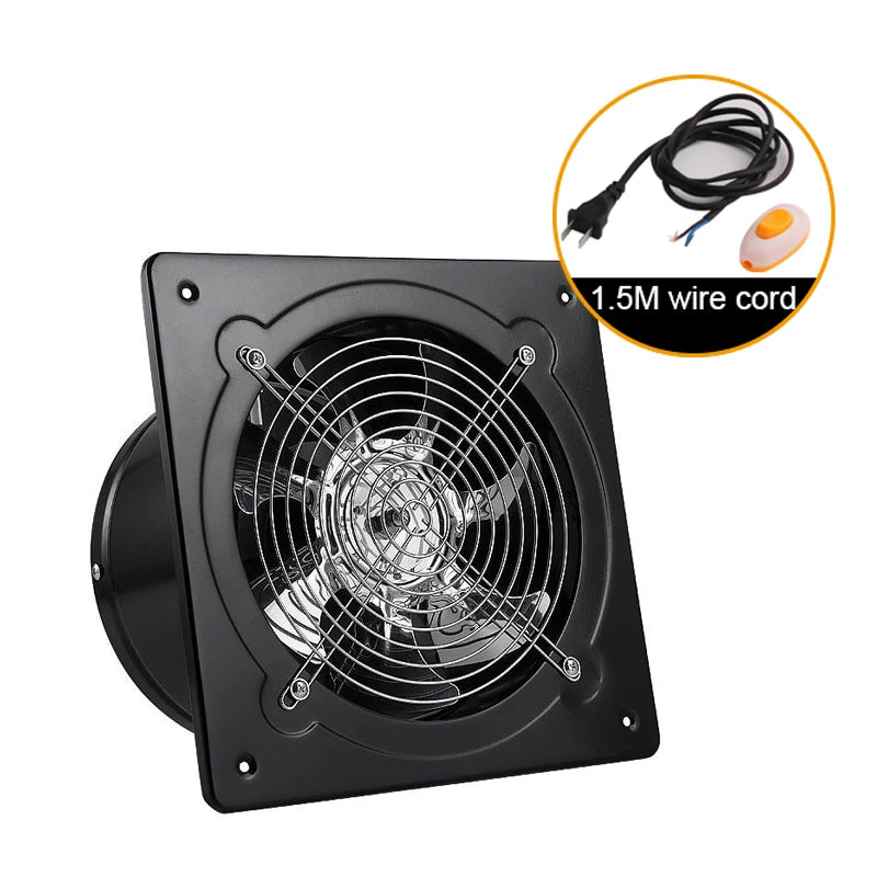 4" & 6" Exhaust Metal Pipe 110V 220V Household Air Extractor Air Ventilation Fan