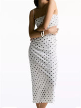 CHRONSTYLE Dots Print Long Sleeveless Dress