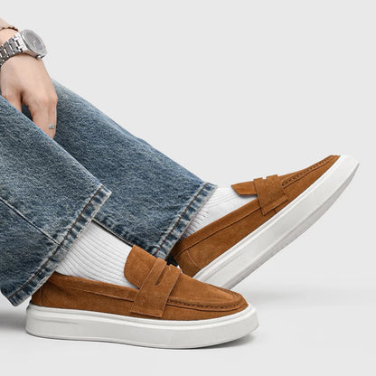 DIMANYU Men's Genuine Leather Slip-On Loafers