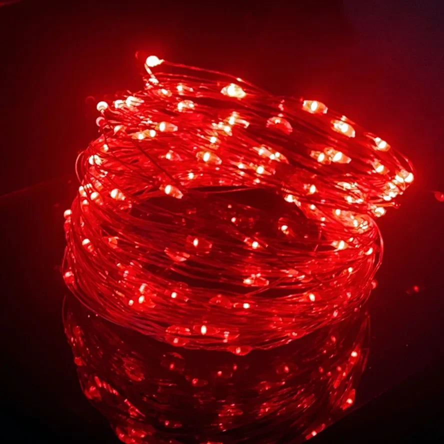 USB LED Copper Wire Fairy String Lights – 8-Mode Holiday & Party Garland
