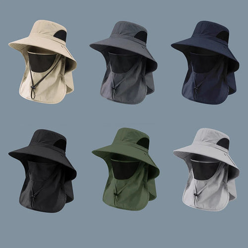 UV Protection Outdoor Bucket Hat with Neck Flap