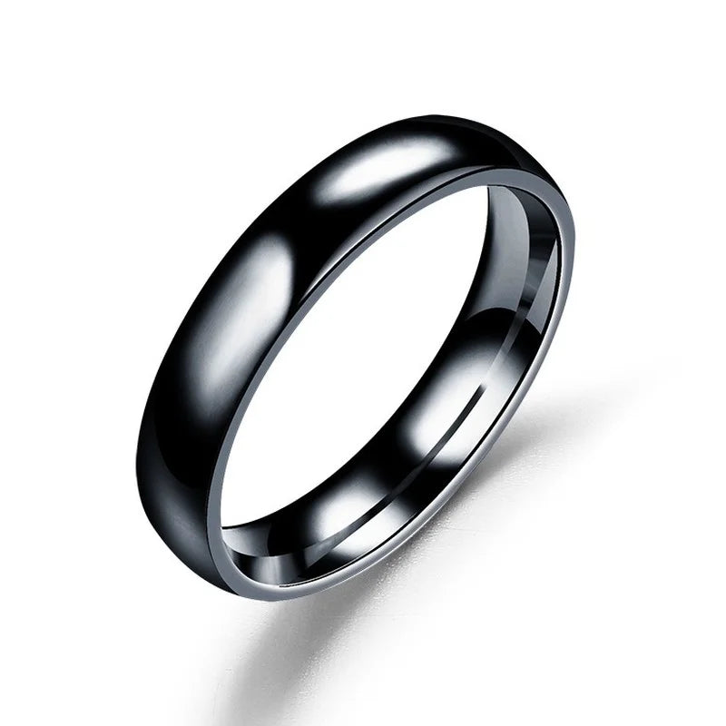 Simple 6mm Titanium Wedding Band - Hypoallergenic Couple Ring